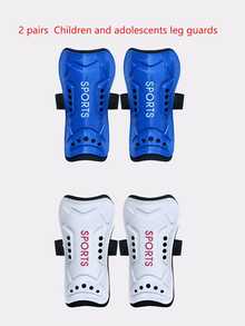 2 Pairs Children & Youth Professional Football Cycling Shin Guards, Soccer Socks, Shin Guard Sleeves, Leg Guards - Multicolor - View 13