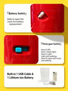 Enlightenment Toy, Built-In Battery + USB Cable Included, Interactive Dancing Toy With Music, Suitable For Children 2 Years And Older, Music And Stunt Performance Design, Ideal Gift For Boys And Girls For Birthdays, Holidays Or Christmas, Musical Dancing Crawling Baby Toy - Multicolor - View 6