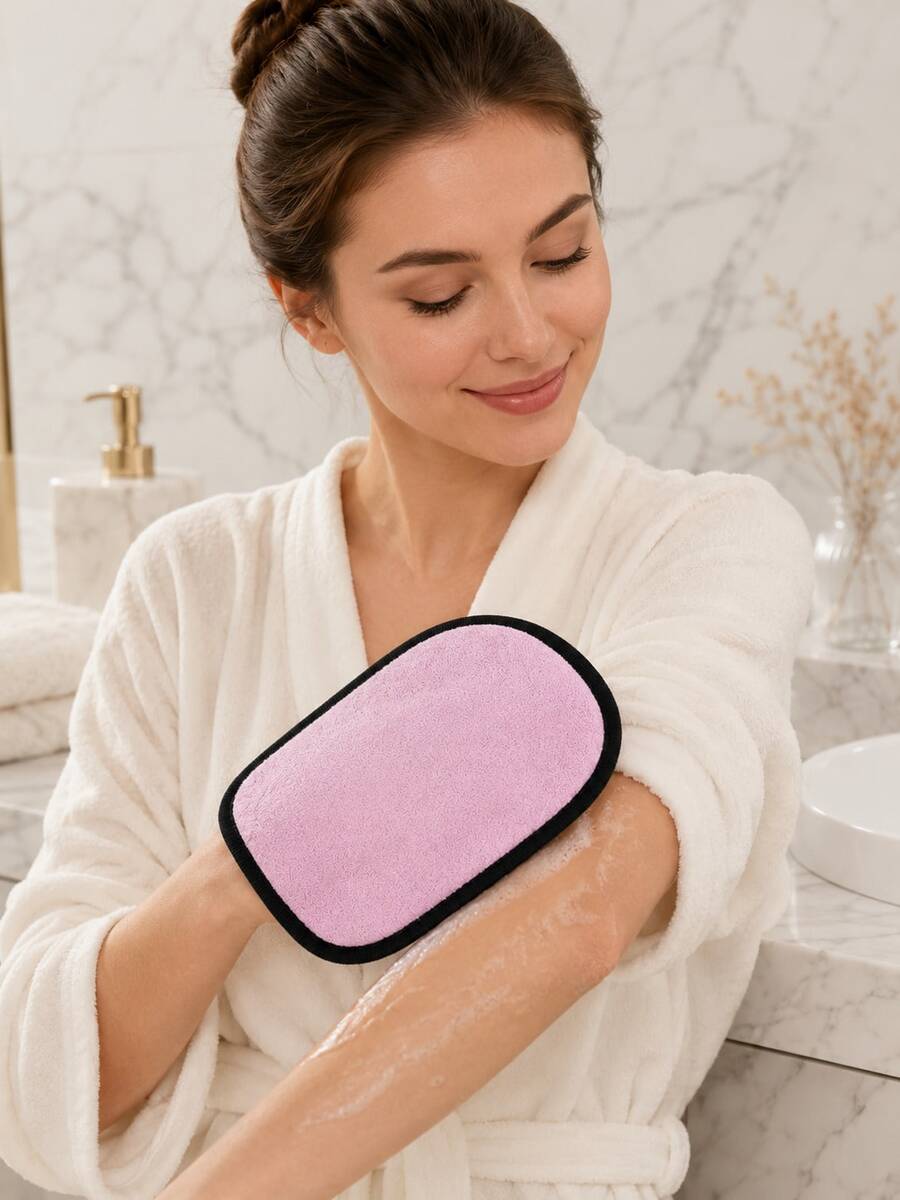 1PC Beach Sand Cleaning Tool,Suitable For Family Use,Beach Travel.Applicable For Beach Activities, Water Sports. Beach Essentials Include Bath Gloves, Reversible Gloves, Used For Spa, Massage And Body Brushing,Great For Daily Cleaning - Multicolor - View 1