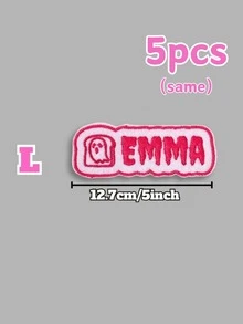 1/3/5Pcs Custom Name Iron‑On Patch, Personalized Halloween Embroidered Name Patch, Custom Text Iron On Applique, DIY Sew‑On Patch For Backpack Jacket Clothing Decor, Halloween Custom Accessory, Custom Word Patch, Personalized Gift, Embroidery Decor - Multicolor - View 19