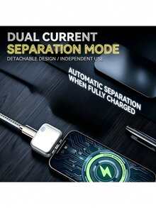 140W Type-C 快充自動斷電充電器,磁吸彈出式充電接口,100% 滿電自動斷電電源適配器,旅行必備,夜間充電 - 彩色 - 查看 8