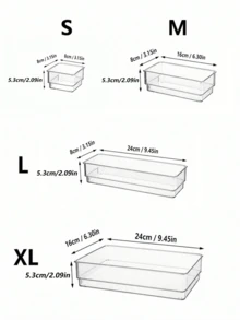 (2026 New Model)Clear Plastic Drawer Organizer Set, Transparent Plastic Modular Stackable Storage Trays For Makeup, Jewelry, Stationery, Bedroom Bathroom Office Drawer Organization, Back To School Dorm Room Essentials, Fall Home Storage - Multicolor - View 5
