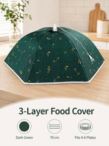 Large Round Foldable Vegetable Cover - Carbon Steel Frame With Fabric, Suitable For Kitchen Countertop And Dining Table Protection, Dust-Proof, Heat Retention, Vegetable Storage, Decorative Kitchenware, Sturdy Structure, Ideal For Cooking Enthusiasts, Fashionable Kitchenware, Durable Material, Food Protection Cover, Home Chefs - Multicolor - View 18