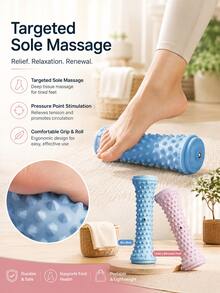 Plantar Fasciitis Foot Massage Roller, Deep Tissue Spiky Pressure Point Massager, Arch And Heel Relief Tool, Reflexology Muscle Recovery Roller, Portable Foot Care, Suitable For Home, Office, Gym, For Runners, Nurses, Long-Standing Workers, Father's Day, Christmas Gift - Multicolor - View 11