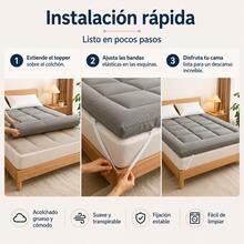 AMOROSA Mattress Toppers - Grey - View 9