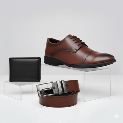 Kit Sapato Social Masculino Cinto Carteira Oxford Confortável Casual Igreja Trabalho Festa Padrinho