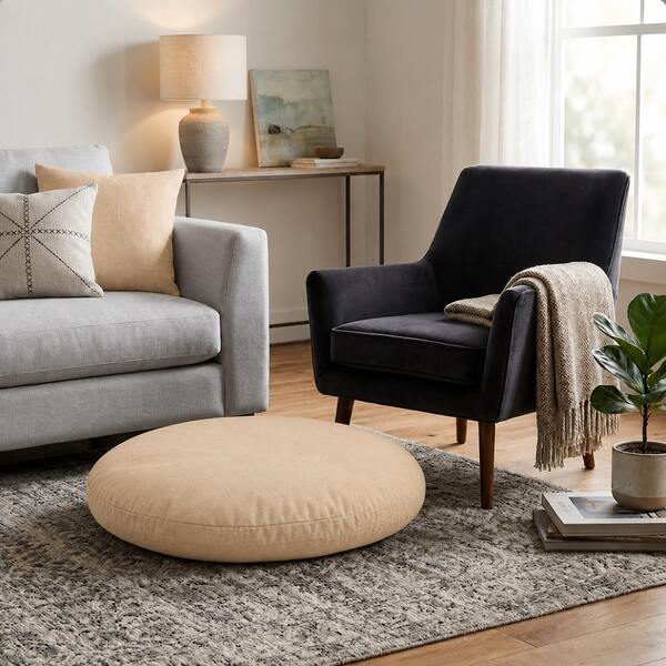 Round Floor Cushion 50x50x10 Cm – Soft Meditation & Seating Pillow For Living Room, Reading Nook, Kids Room & Outdoor Lounge In Der Türkei