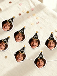 1-21pcs Customizable Cut-Out Face Portrait Hanging Flags, Perfect For Event Scene Decor, Club Atmosphere Creation, Party Background Decoration, Offline Scene Beautification, Ideal Gift For Event Organizers, Studio Owners, Partners, Friends, Community Members, Suitable For Halloween, Christmas, Birthday, Party - Multicolor 1 - View 8