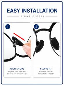10pcs/6pcs/2pcs High-Density Foam Nose Pads, Reduce Pressure Marks, Prevent Glasses Slipping, Breathable And Skin-Friendly For Comfortable Wear - A - View 3