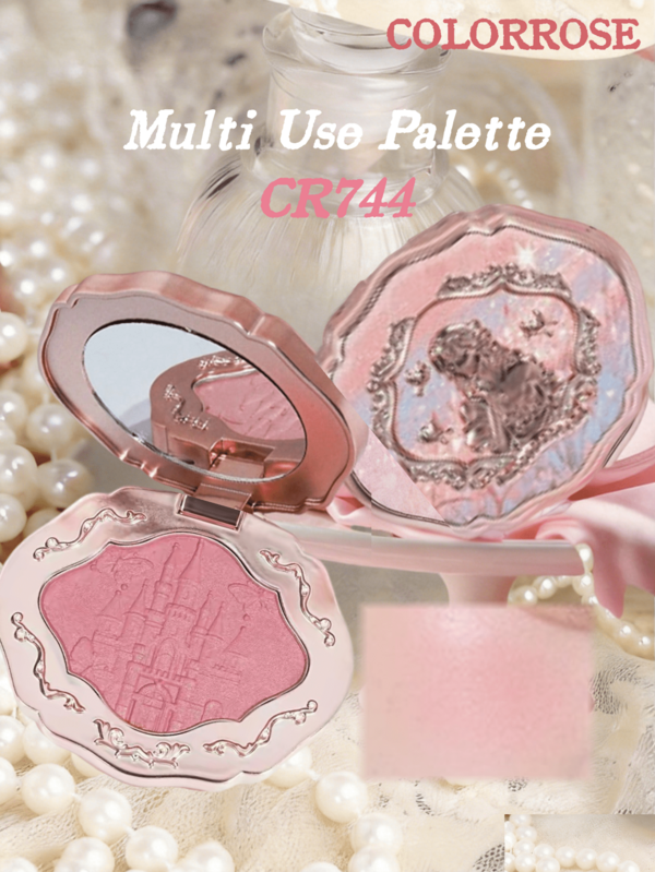 COLORROSE Batı Tarzı Vintage Doğal Allık Tozu, Parlak Mat Yüz Allığı, Hafif Pürüzsüz Kolay Karışan, Aynalı, Allık ve Göz Farı Paleti, Yüz Güzellik Makyajı