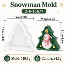 Geometry Xmas Tree Candle Silicone Mold With Santa Claus Reindeer Snowman Design DIY Scented Candle Making Mold For Christmas Holiday Home Decor Gift Crafts - Christmas Mold - View 14