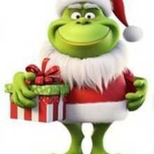 Panini Grinch Holding Gift Acrylic Christmas Ornament, Green Monster Christmas Pendant - Multicolor - View 4