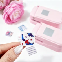 1PC/2PCS Layering Serrated-Edge Square Paper Punches For Junk Journal & Scrapbooking, Nesting Postage Stamp Style Craft Punches With Precision Alignment Cutout Design For Card Making - Stamp Machine - View 8