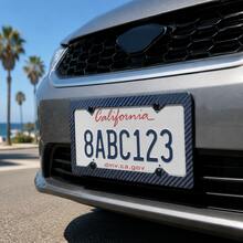 Carbon Fiber License Plate Frame – Sleek, Durable & Universal Fit For Cars, SUVs & Trucks (2 Packs With Mounting Hardware) - A - View 5