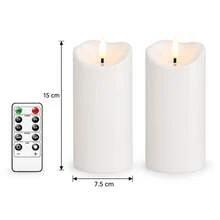 5pcs Flameless Flickering LED Cylinder Electronic Candles, Battery Operated, Suitable For Wedding Table Decor, Valentine's Day Proposal Decor, Halloween And Christmas Decor (Batteries Not Included) - Multicolor - View 11