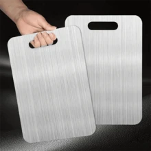 SOKANY Thickened 304 Stainless Steel Cutting Board And Kneading Board, Antibacterial And Mold-Resistant, Easy To Rinse And Clean, Space-Saving Hanging Design, Double-Sided Use, Suitable For Cutting Vegetables, Fruits, Meat And Kneading Dough, Ideal For Kitchen And Catering Use - Other - View 6