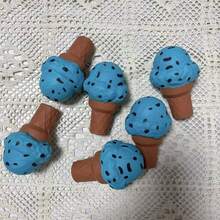 1pc Cross-Border Hot-Selling Realistic Blue Ice Cream Shaped Squishy Toy, Soft And Slow Rebound Stress Relief Squeeze Toy, Suitable For Teenagers, Couples, Office Workers - Multicolor - View 4