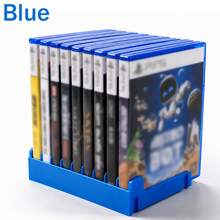 Modular Video Game Storage Rack, Expandable Game Case Organizer With Connectable 9-Slot Modules, Color-Coded Display Holder For Gaming Collections, Compatible With P5/P4/XB Series X|S/Switch Game Cases, Gaming Room Desk Setup Accessory - View 9