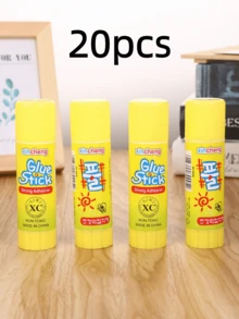 20/5pcs Cartoon Solid Glue Sticks, Office Student Craft Glue, Can Stick Paper, Greeting Cards, Photos, Home Office Handmade DIY, Suitable As Holiday Gifts, Random Color And Style Shipment - Sets - View 3