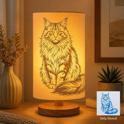 1pc Cat Animal Stencil, Reusable Washable PET DIY Handmade Template, Wall, Canvas, Fabric, Pillow, Scrapbook Decoration Painting Stencil, Art Painting Project, Home Decor Art Craft Supplies, Suitable For Art Creation Enthusiasts