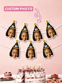 1-21pcs Customizable Cut-Out Face Portrait Hanging Flags, Perfect For Event Scene Decor, Club Atmosphere Creation, Party Background Decoration, Offline Scene Beautification, Ideal Gift For Event Organizers, Studio Owners, Partners, Friends, Community Members, Suitable For Halloween, Christmas, Birthday, Party - Multicolor 1 - View 3