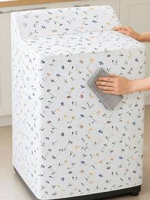 Thickened Printed Sun Protection Washing Machine Cover, Household Washing Machine Drum Cover, Washing Machine Dust Cover - Multiple Styles Available, Suitable For Washing Machine Dust Cover, Protective Cloth, Dryer Cover - Multicolor - View 4