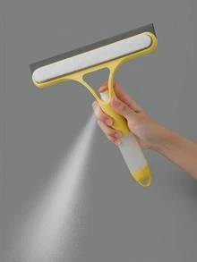 3-In-1 Glass Squeegee With Water Scraper And Sprayer, Multi-Functional Handheld Glass Squeegee For Spraying, Cleaning And Scraping Glass Stains On Tiles, Windshields, Mirrors, Bathrooms And More. Ideal For Kitchen, Bathroom, Home Goods And Household Items, Especially For Back To School Season. - Multiple Styles and Colors - View 3