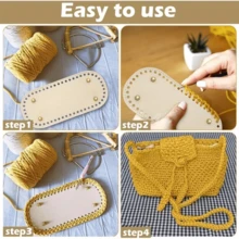 1/2/3/4 Buah Alas Tas Anyaman Tangan PU, Set Perlengkapan Kerajinan PU, Aksesoris Alas Koper, Bahan Pembuatan Dompet DIY - Beraneka warna - View 4