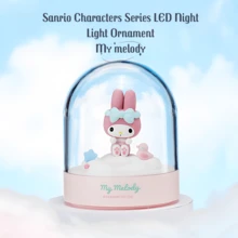 Miniso Sanrio 授權 Cinnamoroll LED 小夜燈，可愛玻璃燈罩裝飾燈，女孩系列飾品禮物 - -粉紅色 - 查看 1