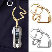 Horse-Shaped Bag Charm Car Keychain, Waist Hanging Key Ring With Horse Pattern, Bag Pendant Ornament, Hardware Spring Buckle Keychain, Car Key Chain Accessory, Suitable For Phone Bag Hook, Perfect For DIY, Key Chain Bag Clip Hook Dog Chain Buckle, High-Quality Luxury Handbag Accessory, Perfect For Adding Fashion Sense To Your Bag, Suitable For Daily Use, Valentine's Day Gift, Christmas - Multicolor - View 6