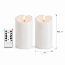 5pcs Flameless Flickering LED Cylinder Electronic Candles, Battery Operated, Suitable For Wedding Table Decor, Valentine's Day Proposal Decor, Halloween And Christmas Decor (Batteries Not Included) - Multicolor - View 14