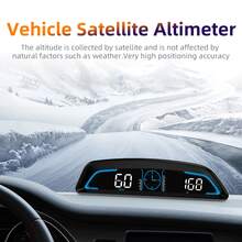 YNF Digital GPS Speedometer, Universal Car HUD 5.5-Inch Large LCD Display, KM/H And MPH Switchable, Built-In Compass And Altimeter, Overspeed Alarm, Fatigue Driving Reminder, Suitable For All Vehicle Odometers - A - View 3