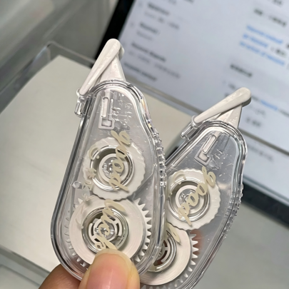6/8pcs Transparent Minimalist Correction Tape, Eraser Tape, Paper Correction Tape, Smooth Dispensing, Covers Text Without Breaking, Suitable For Back To School Homework, Exam Paper Error Correction, Christmas Planner Text Adjustment, Halloween Themed Document Content Correction, Office Writing Supplies, Short Video Promotion