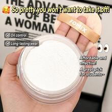 FOMIX Loose Powder With Puff, Oil-Control Soft-Focus Face Powder, Lightweight Fine Matte Finish, Long-Lasting Sweat-Resistant Setting Powder, Pore-Blurring Transparent Powder, Suitable For Oily Skin, Daily Makeup And Touch-Ups - 02#White - View 3