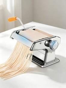 3-In-1 Stainless Steel Pasta Maker Machine, Manual Pasta Roller & Cutter With Adjustable Thickness Settings, Homemade Noodle Maker For Spaghetti Fettuccine Lasagna, Kitchen Tool, Home Kitchen Use,Easy To Clean - Silver - View 2