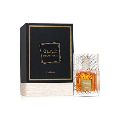 Lattafa Khamrah - Vanilla, Warm Spicy, Amber, Cinnamon - Eau De Parfum Long-Lasting Fragrance For Unisex, 3.40 Oz / 100 Ml | Unisex, Long-Lasting Fragrance, 3.40 Oz / 100 Ml