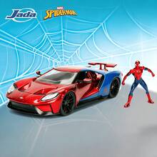 Simba Jada Toys Marvel 1:24 2017 Ford GT Die-Cast Model Car With 2.75-Inch Spider-Man Figure, Red & Blue Color, Collector's Toy, Suitable For Hobbyists - Multicolor - View 10