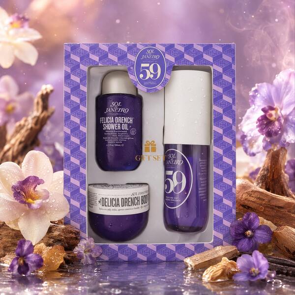 Sol De Janeiro Cheirosa 59 Delícia Drench™ Intense Hydration Routine Gift Set – Silky Softness & Gourmand Scent