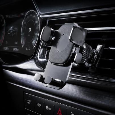 1pc Car Phone Holder, Universal Air Vent Navigation Mount, Compatible With Phones, Supports 360 Degree Rotation, Stable Anti-Shake, Suitable For Most Car Models