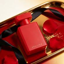 رذاذ عطر قوي بنوتة عطرية أنيقة وعميقة، بروفايل عطري متعدد الاستخدامات من الفواكه الطازجة إلى الخشب الدافئ، زجاجة عطر حمراء مطفية أنيقة - رسم الزهر - مشاهدة 6