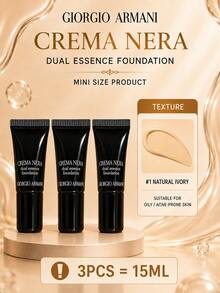 Giorgio Armani Armani Black Key Double Serum Foundation, 5ml Sample, 3pcs, Lightweight And Seamless Texture, High Coverage, Long-Lasting Wear, Non-Dulling, Natural Bright Finish - Armani Black Key Double Serum Foundation 3pcs - View 11