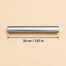 1pc Stainless Steel Rolling Pin, Non-Stick Baking Rolling Pin For Soft Candy, Pizza, Pie, Pastry, Dough, Cookies - Silver - View 14