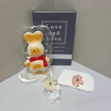 1pc Random Style Cross-Border Hot-Selling Big Ear Rabbit Shaped Squeeze Toy, Soft And Slow Rebound Squishy Toy, Mochi-Like Stress Relief Toy, Squeeze Sensory Toy, Suitable For Anxiety Relief, Mini Desktop Decoration, Creative Gift For Birthday, Halloween, Christmas - Multicolor - View 5