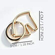 Horse-Shaped Bag Charm Car Keychain, Waist Hanging Key Ring With Horse Pattern, Bag Pendant Ornament, Hardware Spring Buckle Keychain, Car Key Chain Accessory, Suitable For Phone Bag Hook, Perfect For DIY, Key Chain Bag Clip Hook Dog Chain Buckle, High-Quality Luxury Handbag Accessory, Perfect For Adding Fashion Sense To Your Bag, Suitable For Daily Use, Valentine's Day Gift, Christmas - Multicolor - View 5