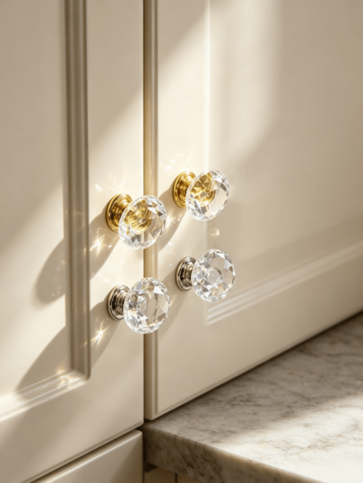 10/6/5/1 Screw-On Drawer Handles,Diamond Acrylic,30mm Cabinet Handles; Diamond Crystal Glass Cabinet Drawer Knobs,Single-Hole Cabinet Hardware,Diamond Design Crystal Glass Handles,Cabinet Knobs, Drawer Pulls,Kitchen Cabinet Handles,Furniture Handles