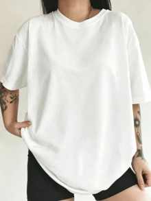 2041 gemustertes T-Shirt aus reiner Baumwolle: weich, atmungsaktiv, unisex für alle Jahreszeiten. Ideal für den täglichen Gebrauch, urbanen Stil und Musikliebhaber. - Weiss - Übersicht 1