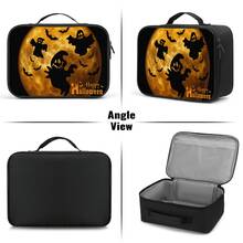 Halloween Series Multi-Style 2D Printed Tote Bag, Multiple Patterns Available, Long-Lasting Cold & Heat Insulation, Dual Zipper Large Capacity Handbag, Portable Tote Bag For Holiday Party, Commute, Picnic - Handbag - View 6