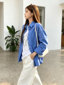 Women Midi Dresses - Blue - View 3