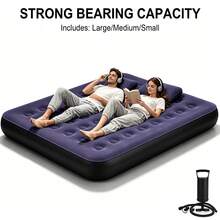 Kasur Tiup Ekstra Besar, Kasur Udara Luar Ruangan, Kasur Rumah, Kasur Udara Portabel 38,98 Inci, Bahan PVC, Kasur Udara Ringan, Cocok Untuk Berkemah, Rumah, dan Menjamu Tamu - A - View 10