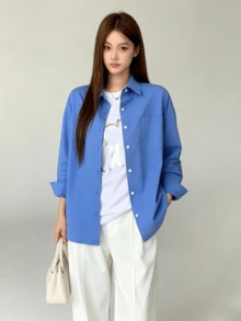 Women Midi Dresses - Blue - View 1